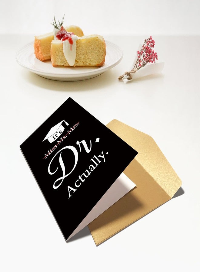 Chenive Doctorate PhD Graduation Card for Her, Funny Doctor Gifts for Women, Medical School Graduation Card, Congratulation Card for Doctoral Graduates, It's Dr Actually - Image 5